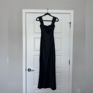 Black Off Shoulder Formal Maxi Dress